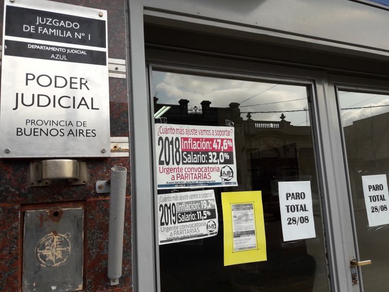 Judiciales estn de paro en reclamo de un aumento salarial