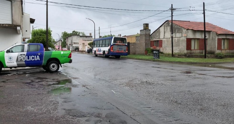 Accidente entre un colectivo y una moto