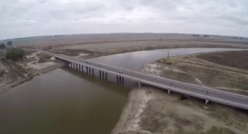 Corte entre Monte y Las Flores por obras en el puente del Ro Salado