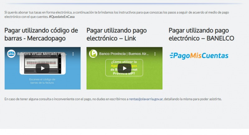 Instructivo para el pago electrnico de Tasas Municipales