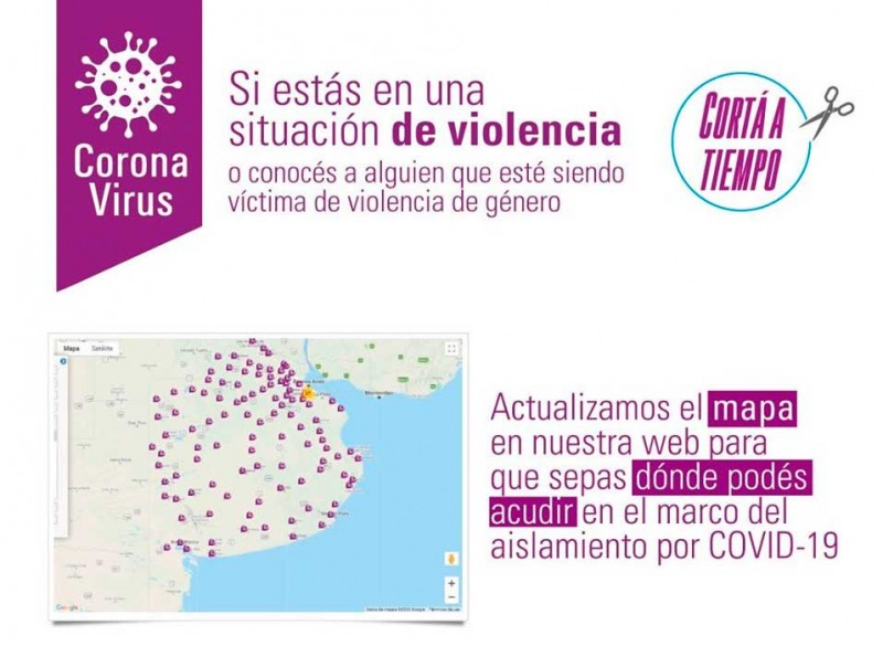 Violencia de gnero: lanzan mapa interactivo con puntos de atencin