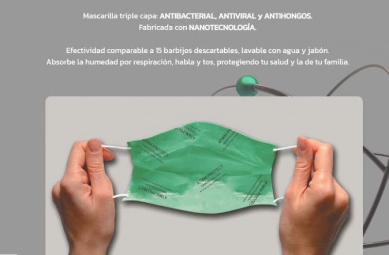 Barbijos argentinos inhiben los virus en cinco minutos