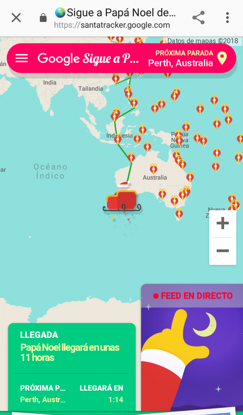 Dnde est Papa Noel? seguilo en tiempo real