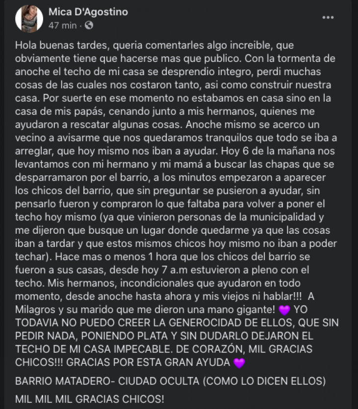 Los Vecinos Le Arreglaron El Techo Que Le Volo La Tormenta Canal Verte los vecinos le arreglaron el techo que