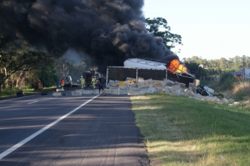 Trgico choque en la ruta 205
