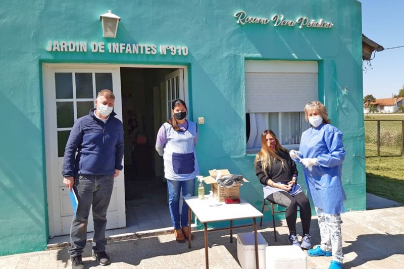 Aulas seguras: realizaron hisopados en la zona rural