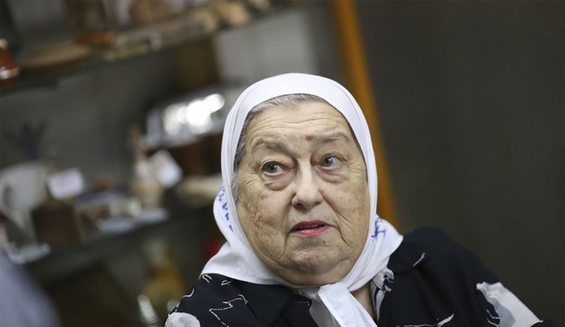 Muri Hebe de Bonafini, presidenta de Madres de Plaza de Mayo