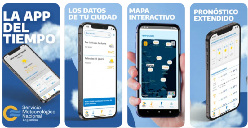 El Servicio Meteorolgico Nacional tiene su app oficial