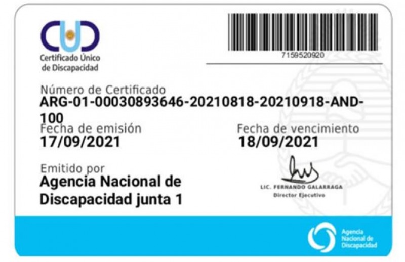 Nuevo formulario de Certificado Mdico para discapacidad