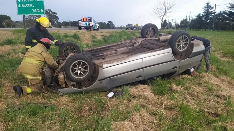 Vuelco en la Ruta 226 entre Mar del Plata y Balcarce