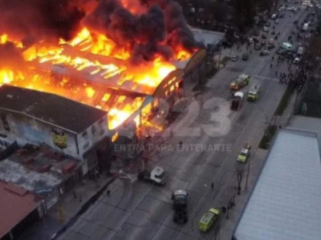 Impactante incendio en una distribuidora de Mar del Plata