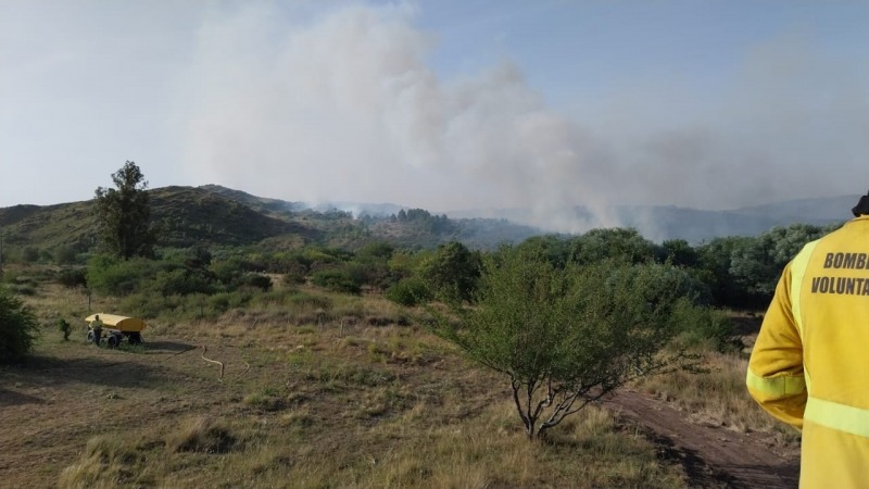 Importante incendio forestal en cercanas de Villa Ventana