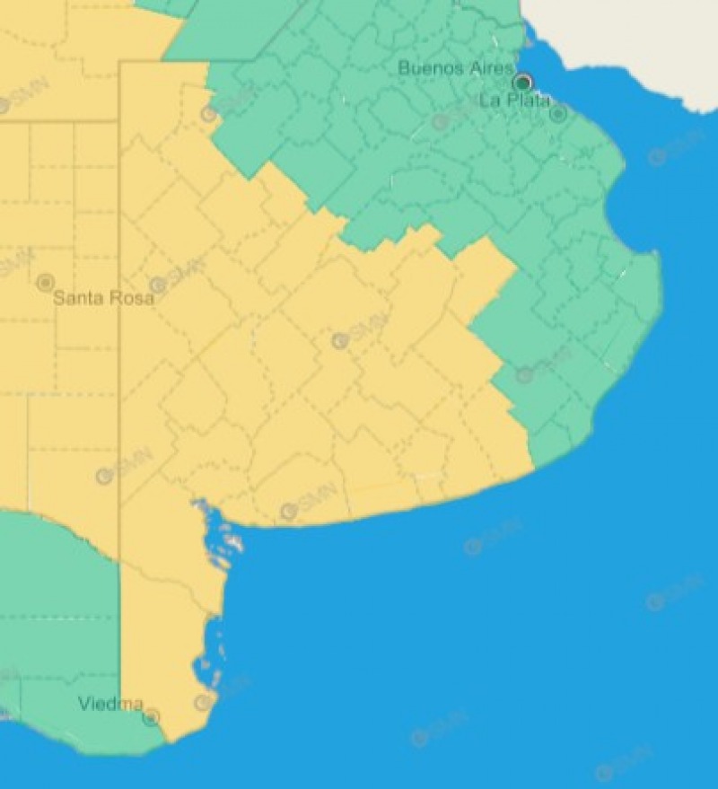 Alertas por tormentas y vientos para casi toda la Provincia