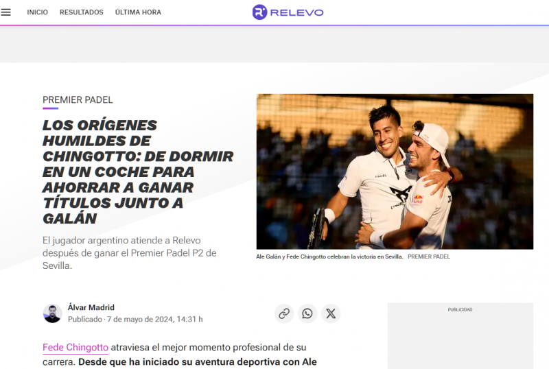 La historia de vida de Fede Chingotto relatada en espaol