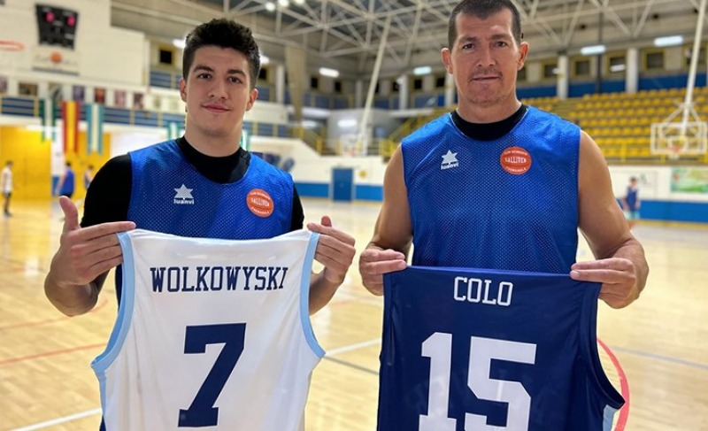 Los Wolkowyski, padre e hijo, juntos en una cancha