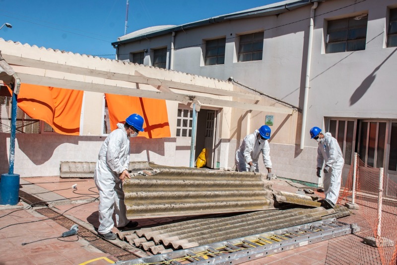 Se inici la obra de recambio de techos en la Escuela N 55