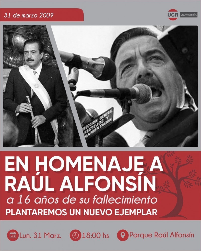 La UCR homenajear a Alfonsn a 16 aos de su fallecimiento