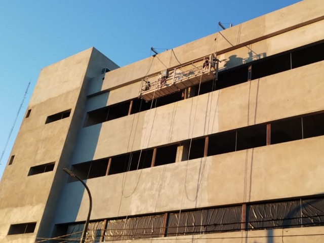 Comenz la pintura exterior del edificio del Polo Judicial