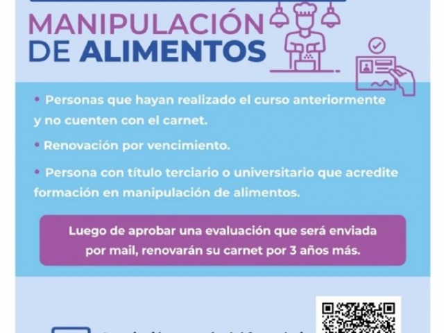 Renovacin del carnet para la manipulacin de alimentos