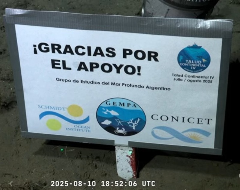 El mensaje final de los cientficos del Conicet en el fondo del mar