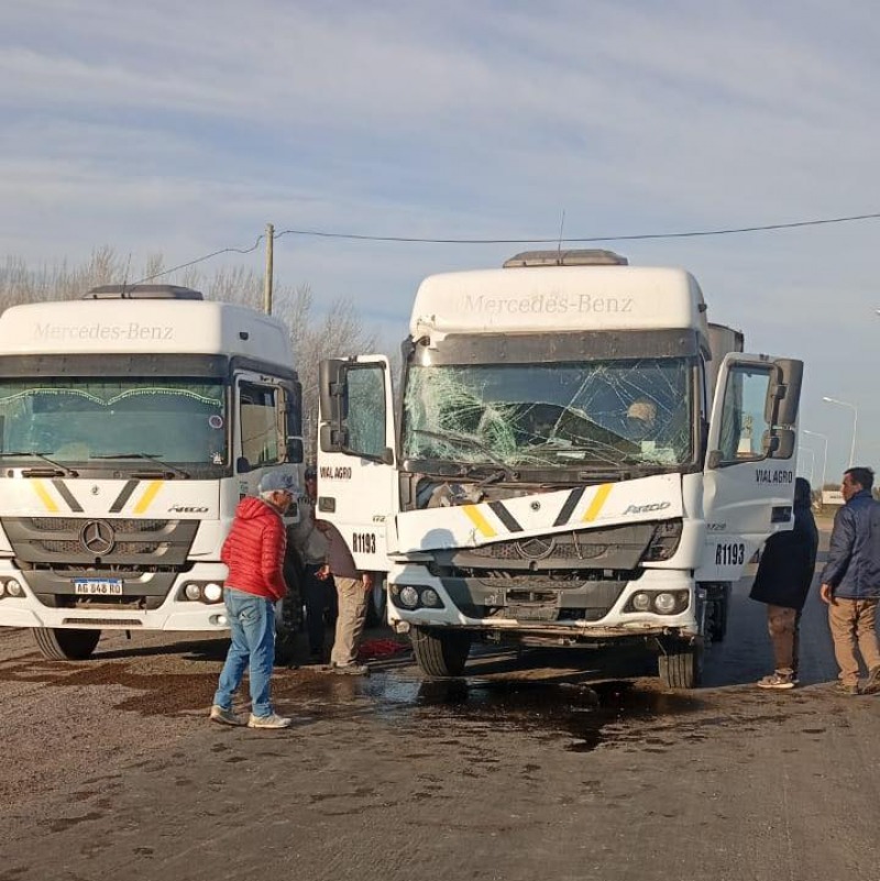 Triple choque de camiones en la Ruta 3, sin lesionados