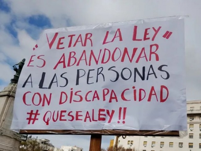 Discapacidad: promulgar la ley, pero el Gobierno no la aplicar