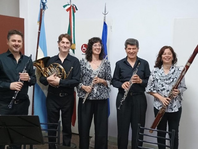 El Quinteto de Vientos brill en la Sociedad Italiana