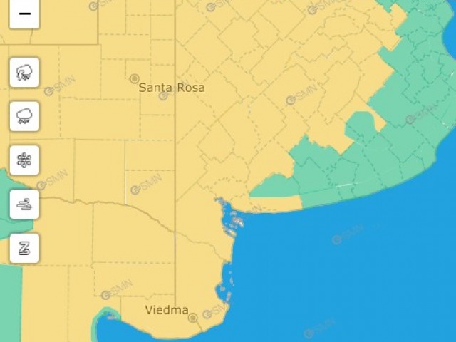 Otra alerta meteorolgica para este martes desde el medioda