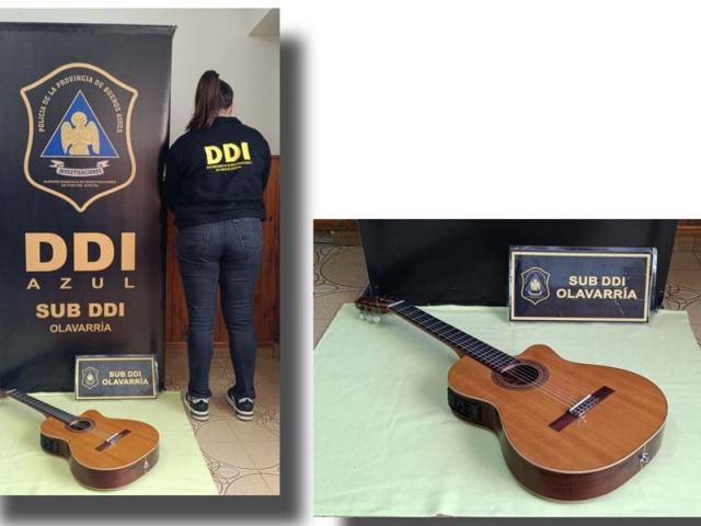 Recuperaron una guitarra robada en una vivienda