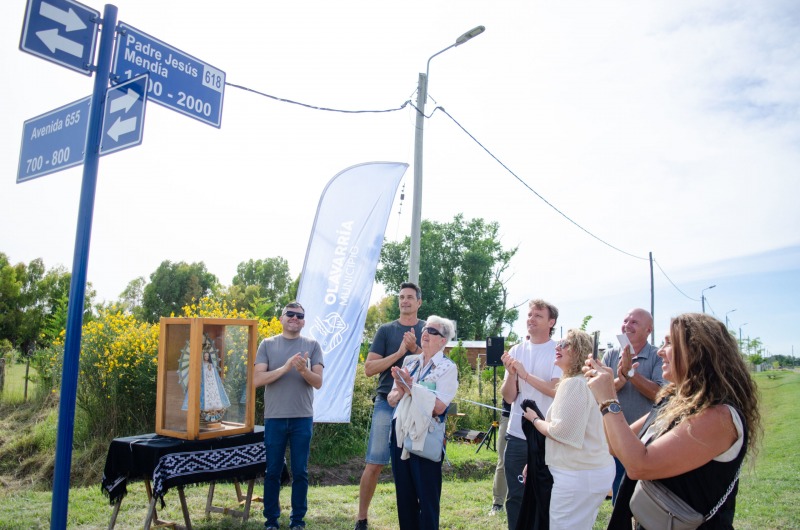 Se descubri la sealtica vial de la calle Padre Jess Menda