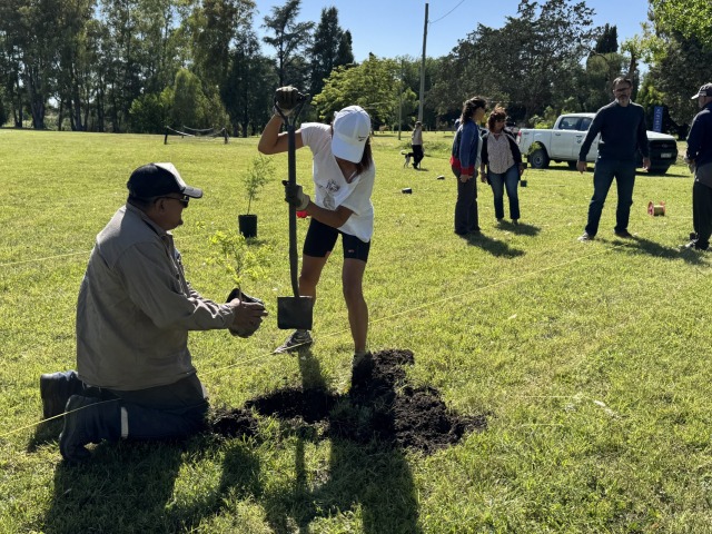 Plantaci�n de especies nativas en el Parque Municipal �La Isla�