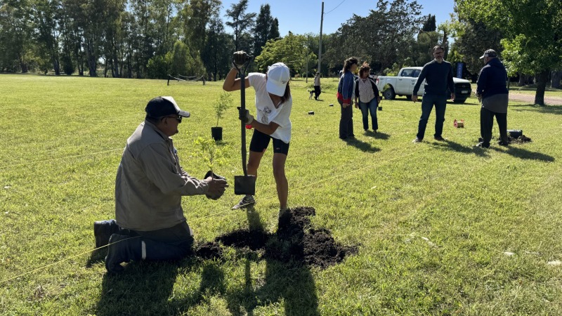 Plantaci�n de especies nativas en el Parque Municipal �La Isla�