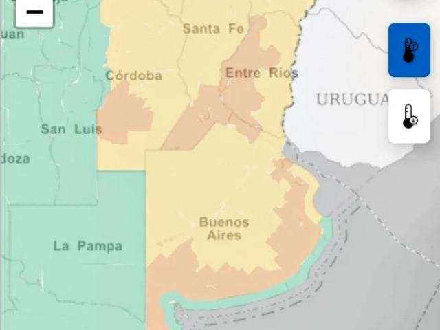 Alerta naranja y amarilla en la Provincia por calor extremo