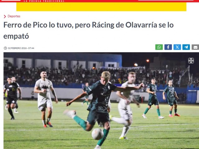 As� reflej� la prensa pampeana el empate en el 