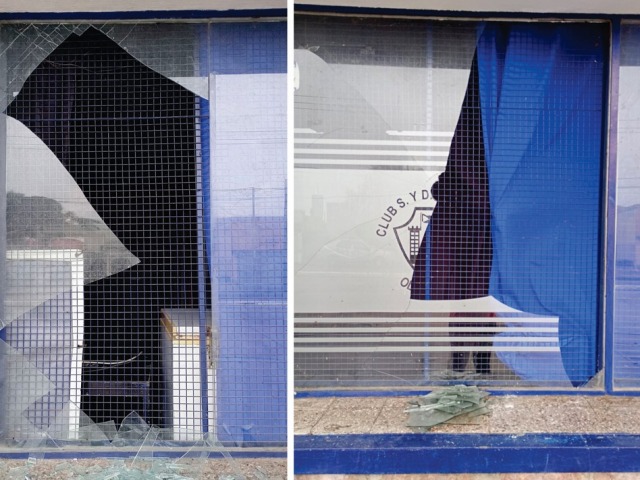 Provocaron da�os en el sal�n de fiestas de El Fort�n