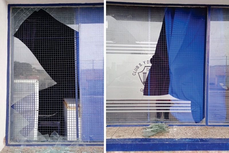 Provocaron da�os en el sal�n de fiestas de El Fort�n