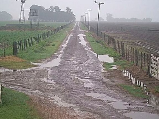 Radiograf�a de las lluvias ca�das en los campos del Partido
