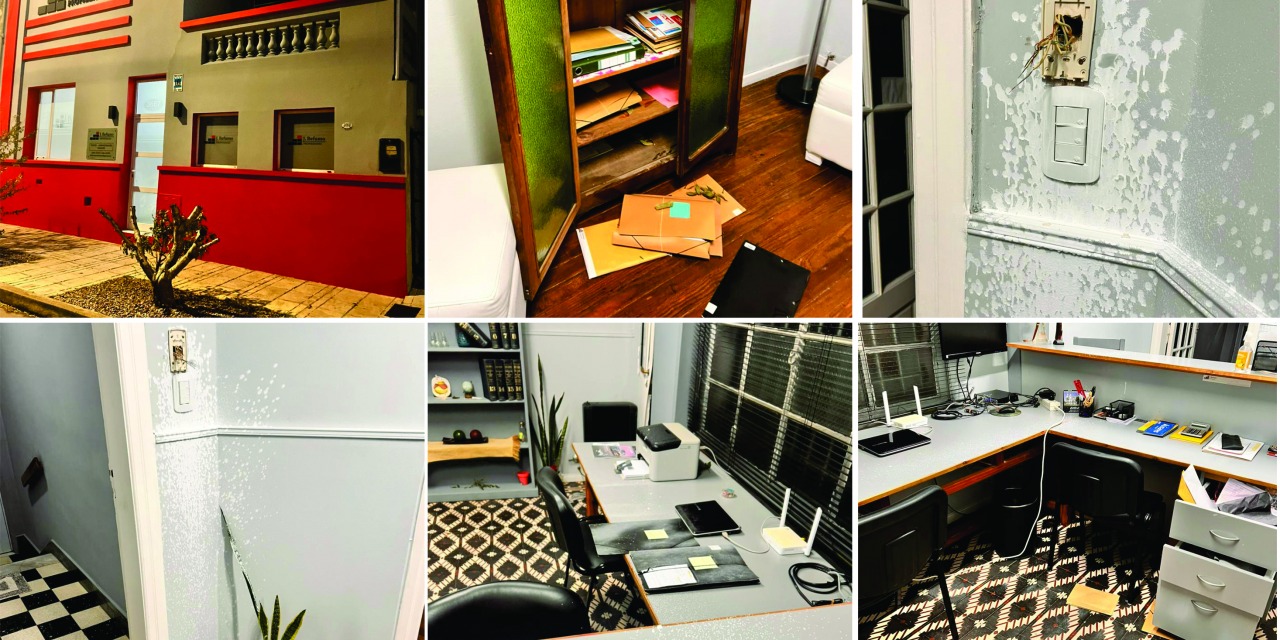 Destrozos e importante robo en una inmobiliaria