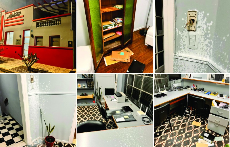 Destrozos e importante robo en una inmobiliaria