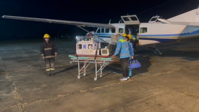Olavarriense particip� de un vuelo sanitario al Garrahan