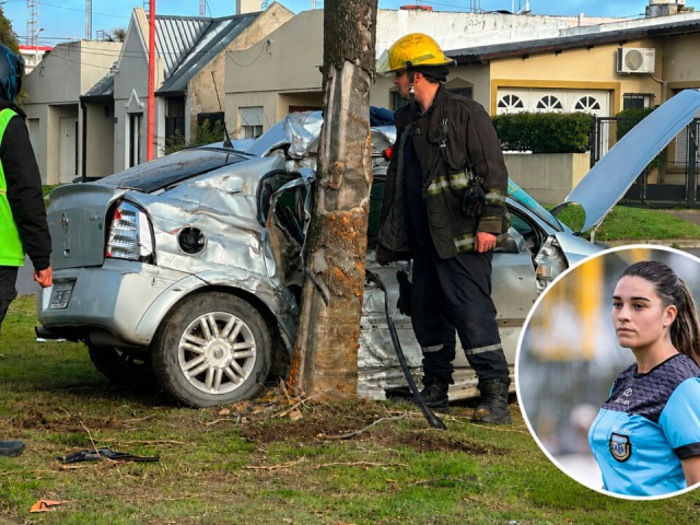 Muri� una joven �rbitra al chocar contra un �rbol