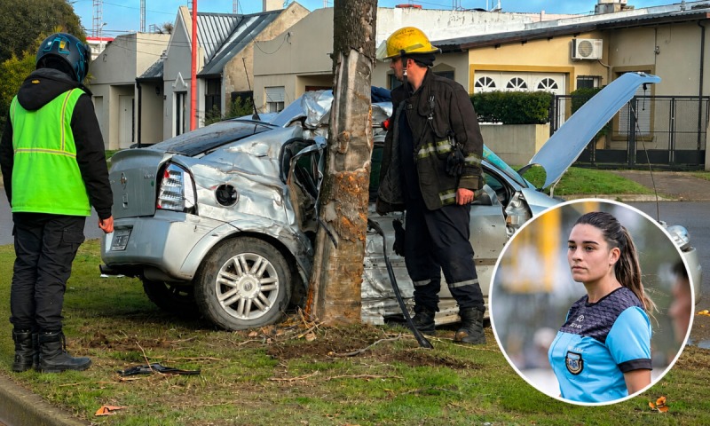 Muri� una joven �rbitra al chocar contra un �rbol