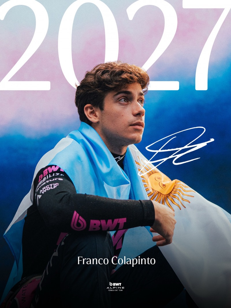 Alpine confirm� a Franco Colapinto como piloto para 2027
