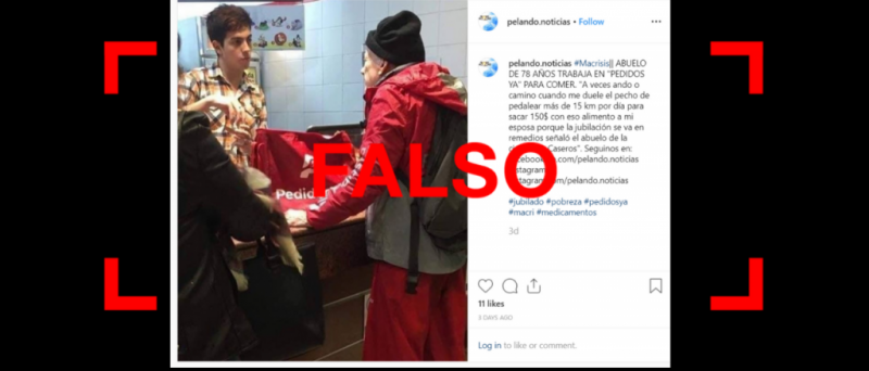 La historia detr�s de la foto del �abuelo� repartidor de PedidosYa